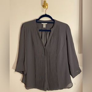 H&M Women’s Grey Sheer Dress Top Size 8